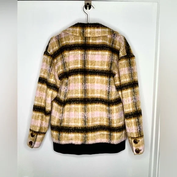 For Love & Lemons Rachel Jacket XXS NWT – Fuzzy Plaid Fall Layer - Picture 3 of 7